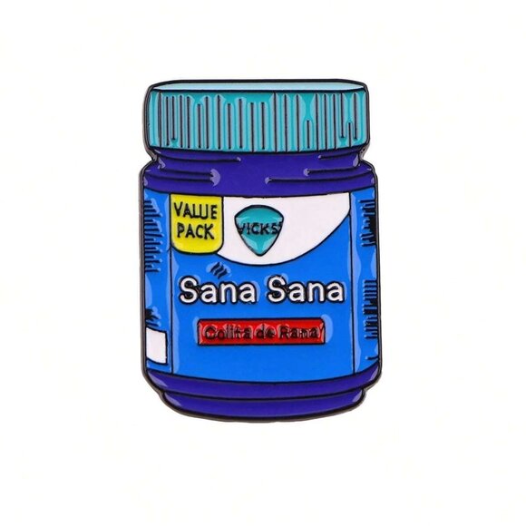 SANA SANA Vicks Spanish Jar Enamel Lapel Backpack Pin NEW NWOT - Picture 3 of 3